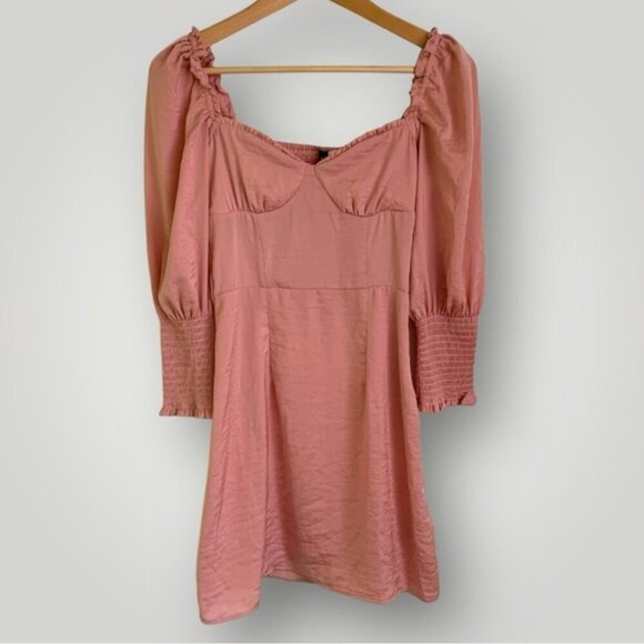 NWT H&M Divided Satin Corset Dress - Picture 3 of 11